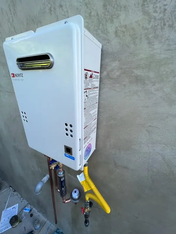 Tankless water heater installation for Sunset Ridge homes